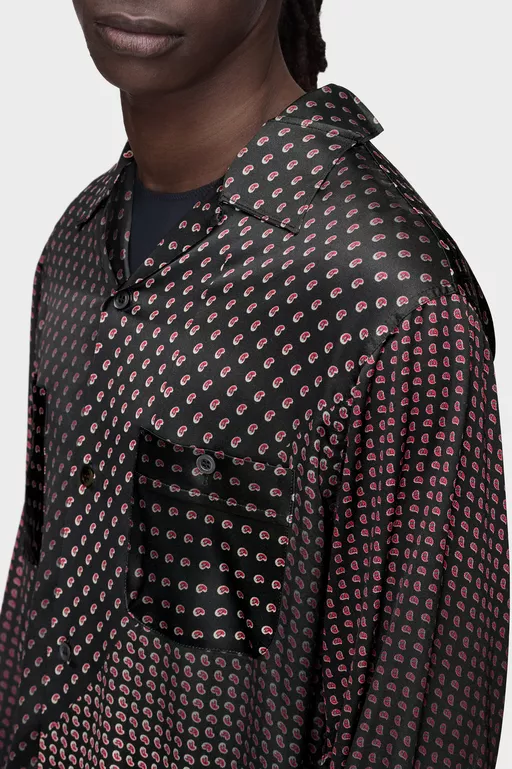 Camicia a maniche lunghe con stampa Paisley - Camicie