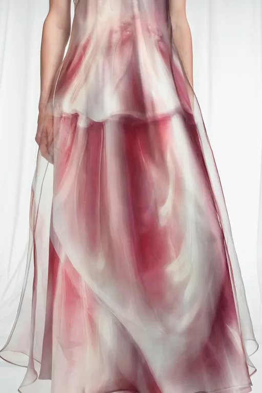Trompe L'Oeil Organza Slip Dress - Midi Dress