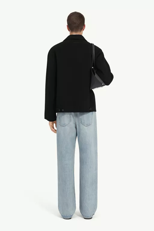 Double-faced wool zip jacket - Jackets