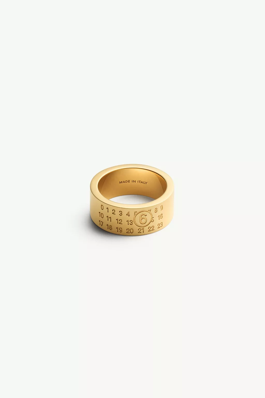 Yellow Gold numeric ring | MM6 Official