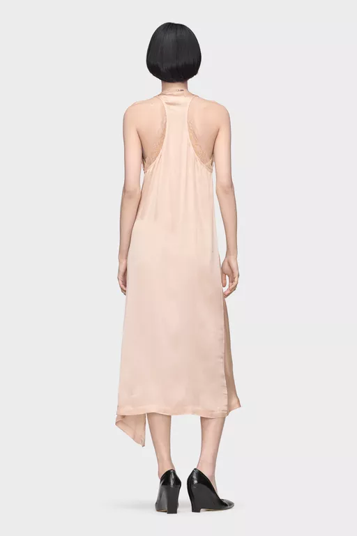 Abito sottoveste midi in pizzo di seta - Vestiti Midi