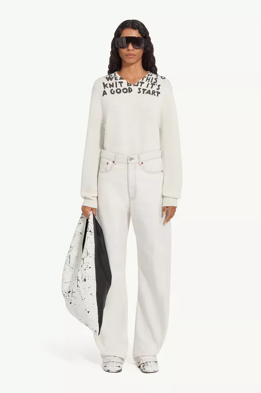 Contrast Stitch Jeans - Denim