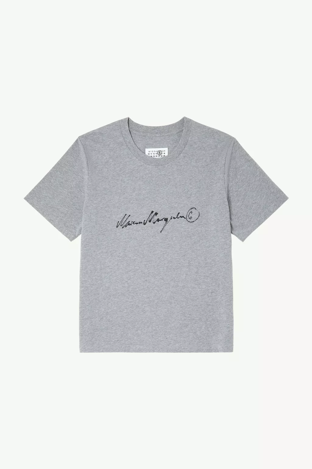 Gray Handwritten-print cotton jersey T-shirt | MM6 Official