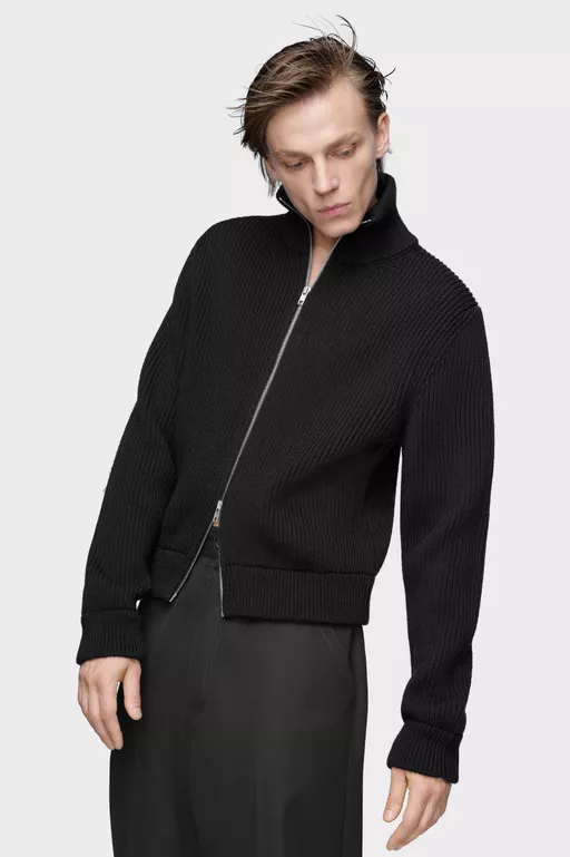 Wool knit jacket - Cardigan