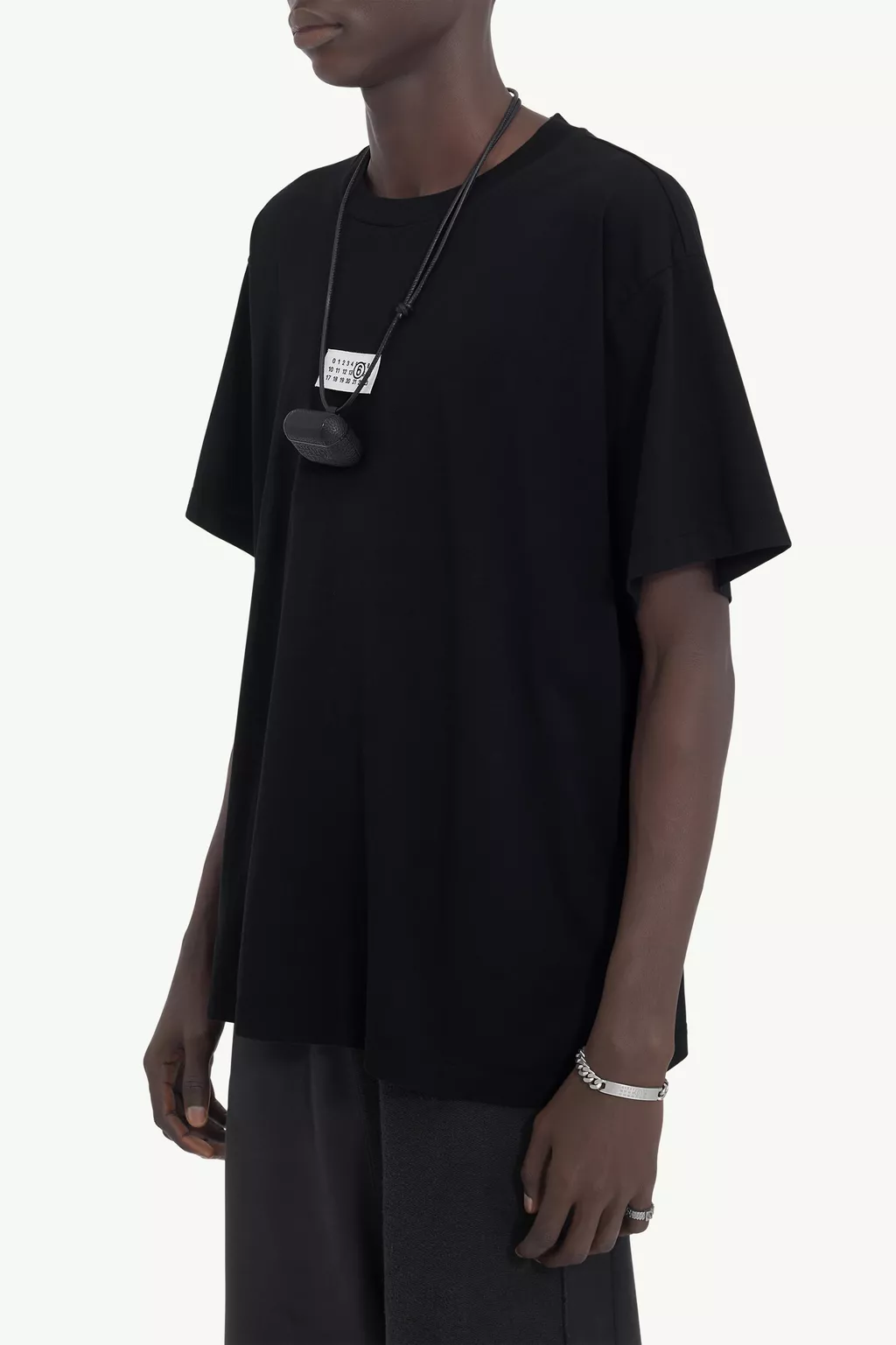 Black Cotton T-Shirt | MM6 Official