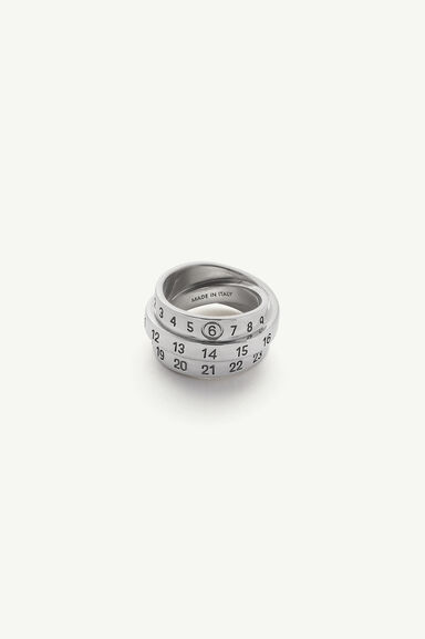 Triple Logo Numeric Signature Ring - Rings - Image 1