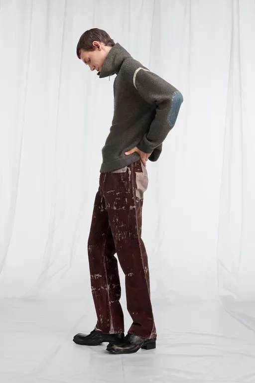 Flocked Denim Trousers - Denim