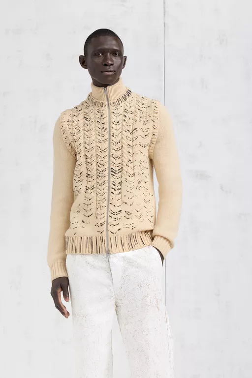 Virgin Wool Cardigan - Overalls