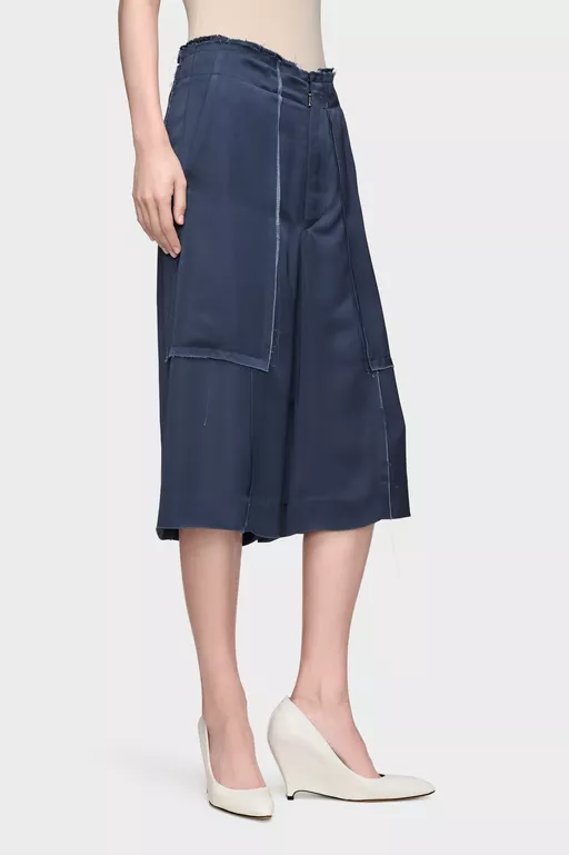Patchwork Satin Shorts - Shorts