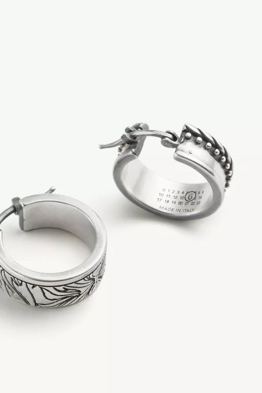 Asymetrical Buckle Motif Earrings - Candle