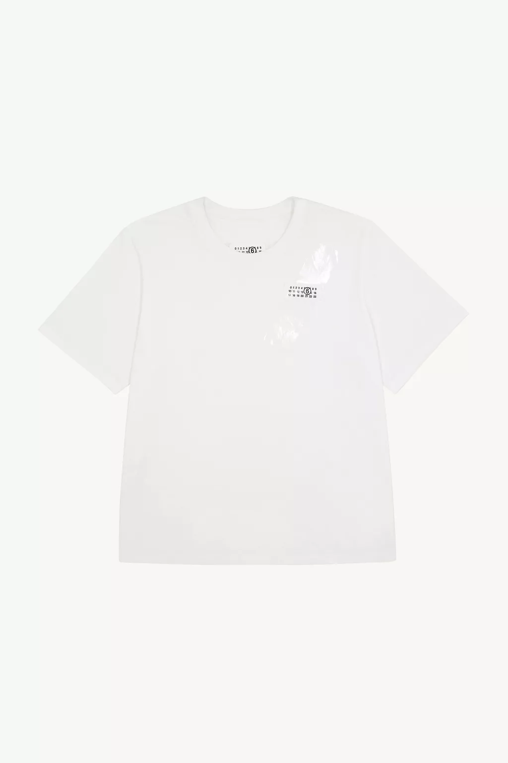 White Taped Numeric T-shirt | MM6 Official