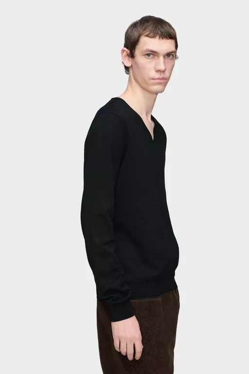 Cotton V-Neck Sweater - V-neck