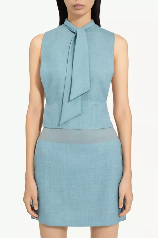 Wool Sleeveless Top - Scarves