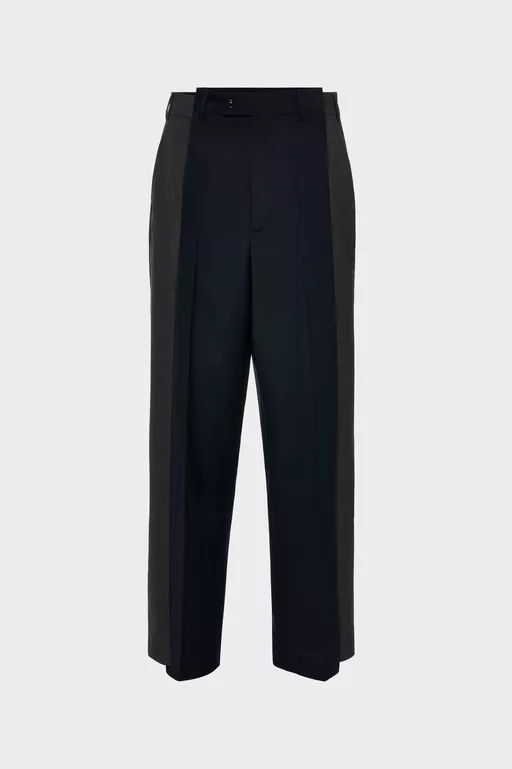Two-Tone Wool Trousers - Pants