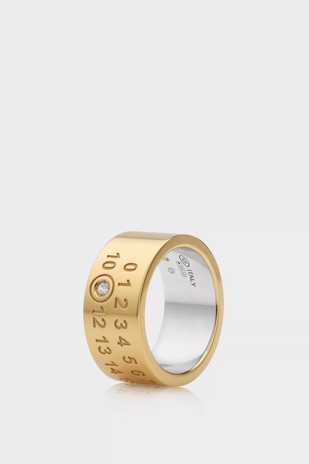 Gold Numeric diamond ring | Maison Margiela Official