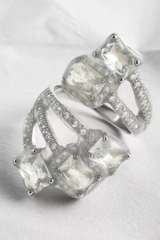 Antiqued Wax Strass Ring - Rings