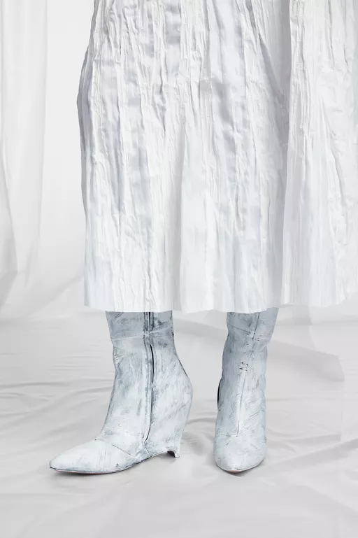 Heel-less Knee Boots Bianchetto - Boots