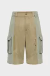 Beige - Pantaloncini cargo in cotone