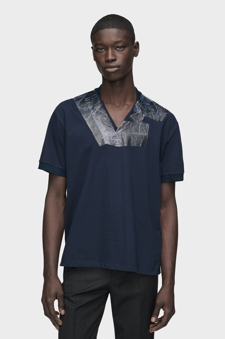Maison Martin Margiela VネックTシャツ テープド VネックTシャツ ブルー | Maison Margiela公式