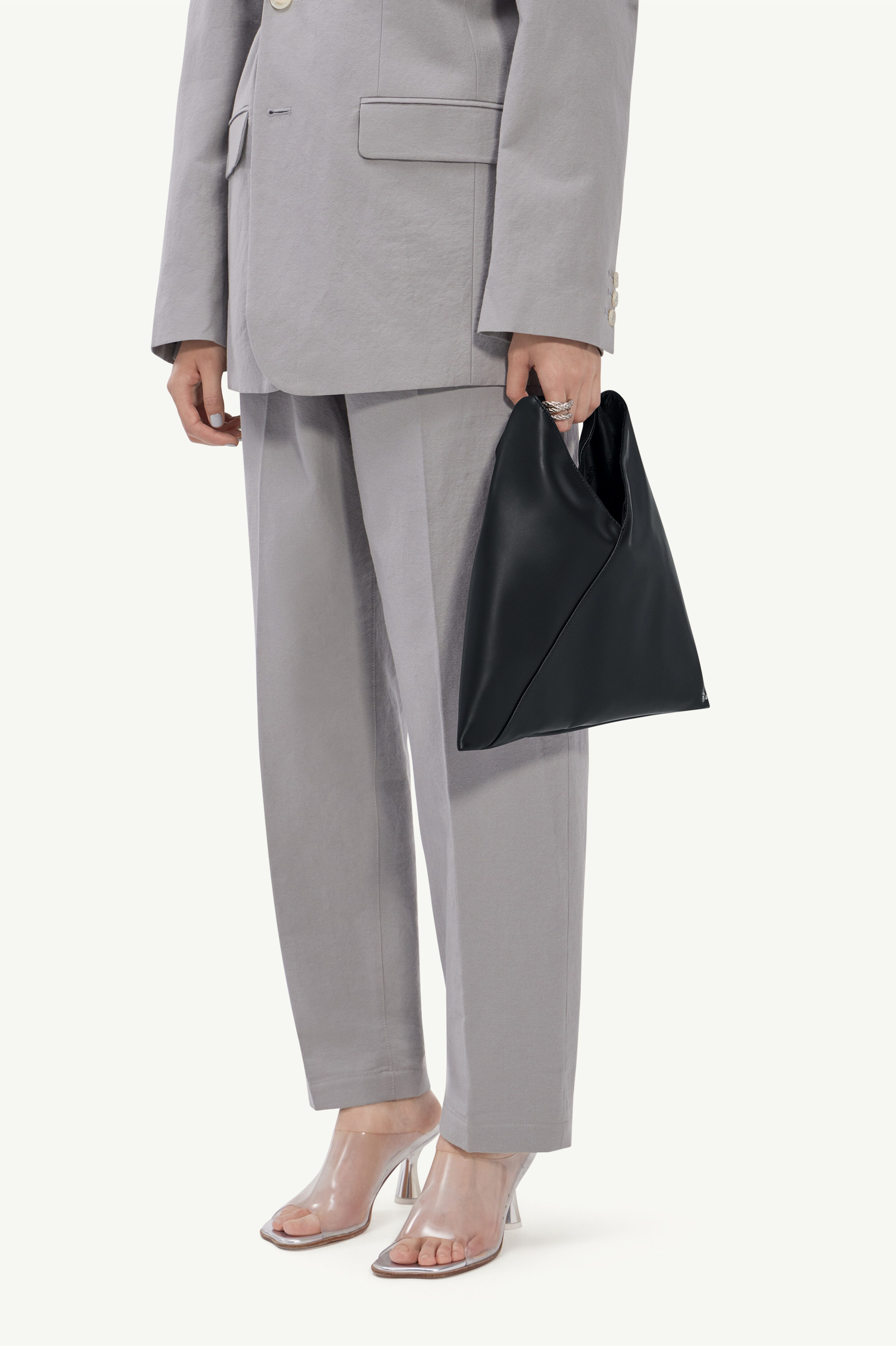 Black Faux Leather Japanese Knot Bag | Maison Margiela