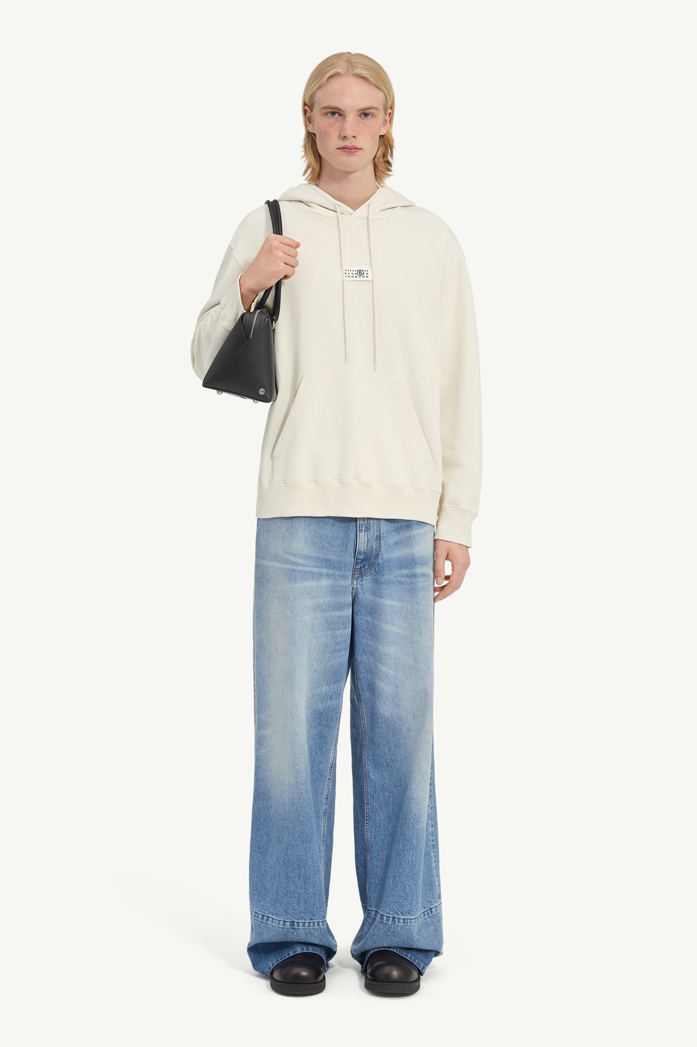 Unbrushed cotton hoodie