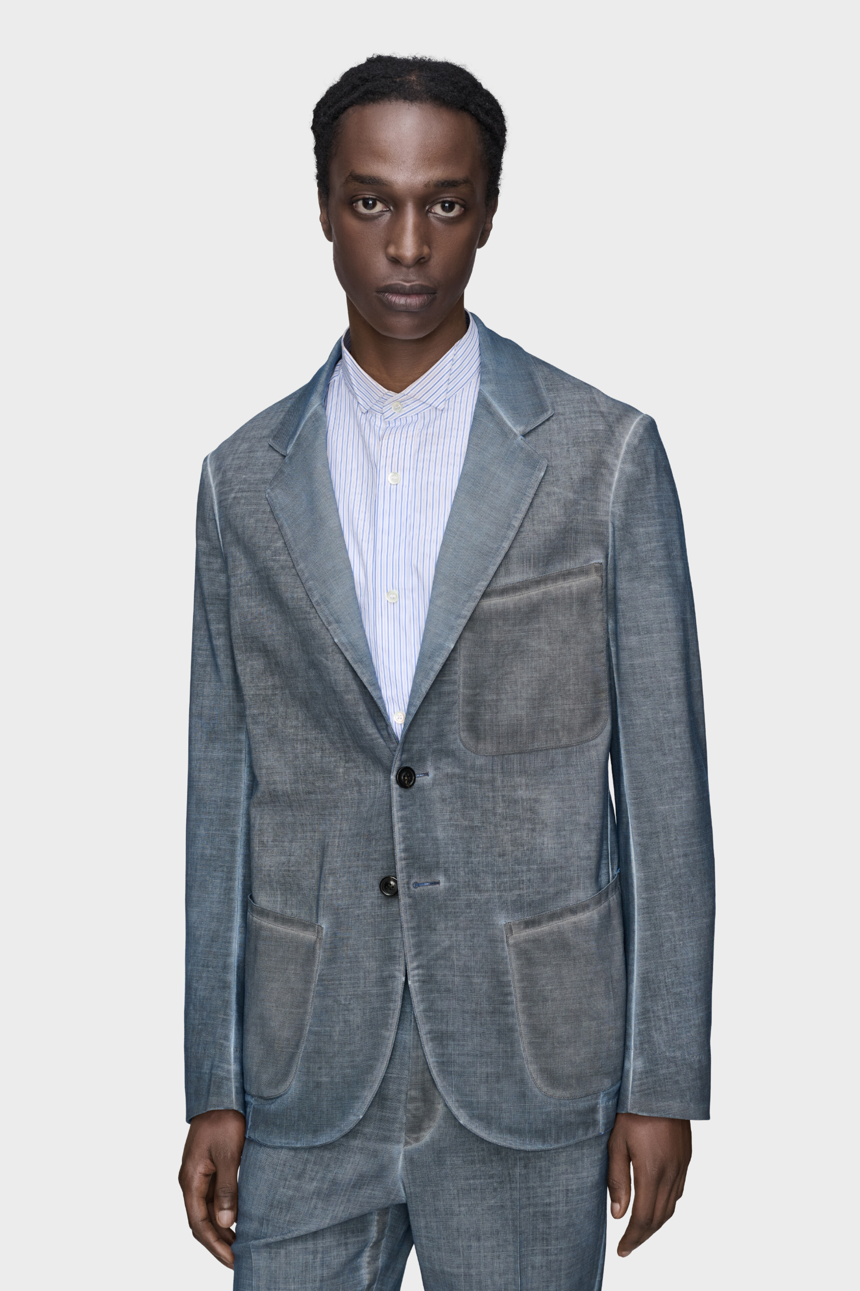 Double-Dyed Wool Blazer Blue | Maison Margiela Official