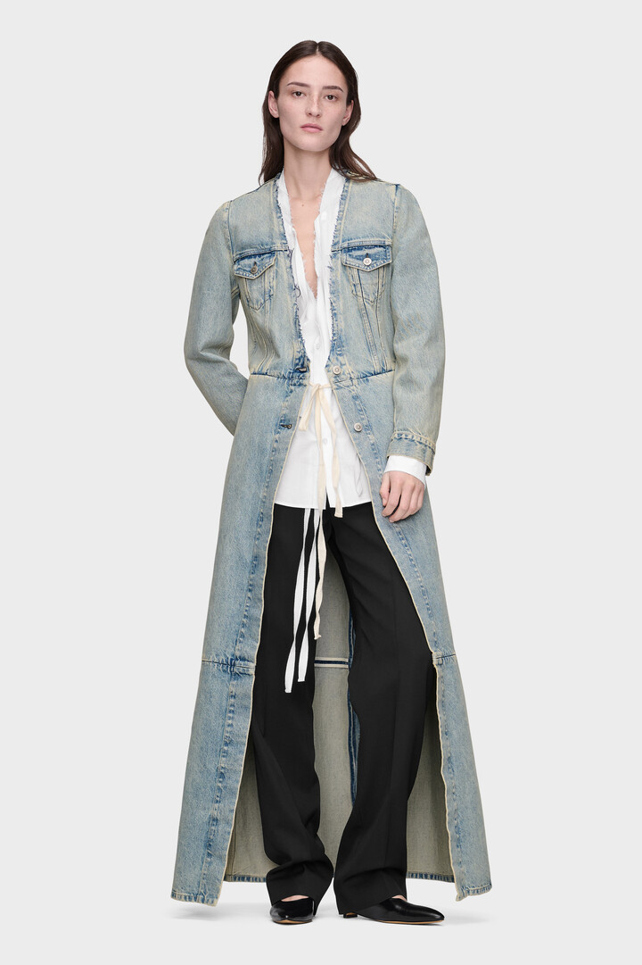 Light Blue Denim Maxi Coat | Maison Margiela Official
