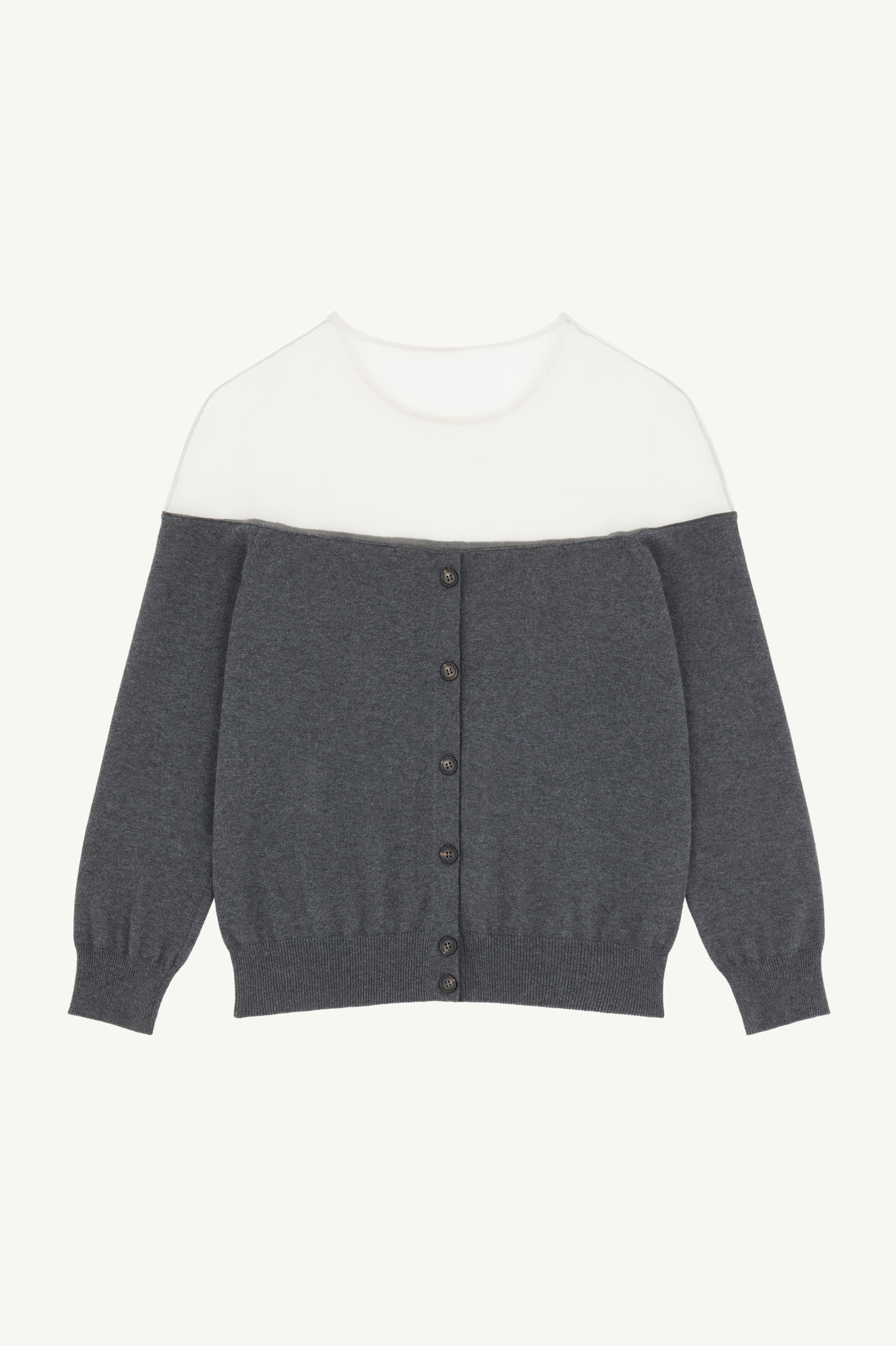 Gray Knit Cardigan | MM6 Official