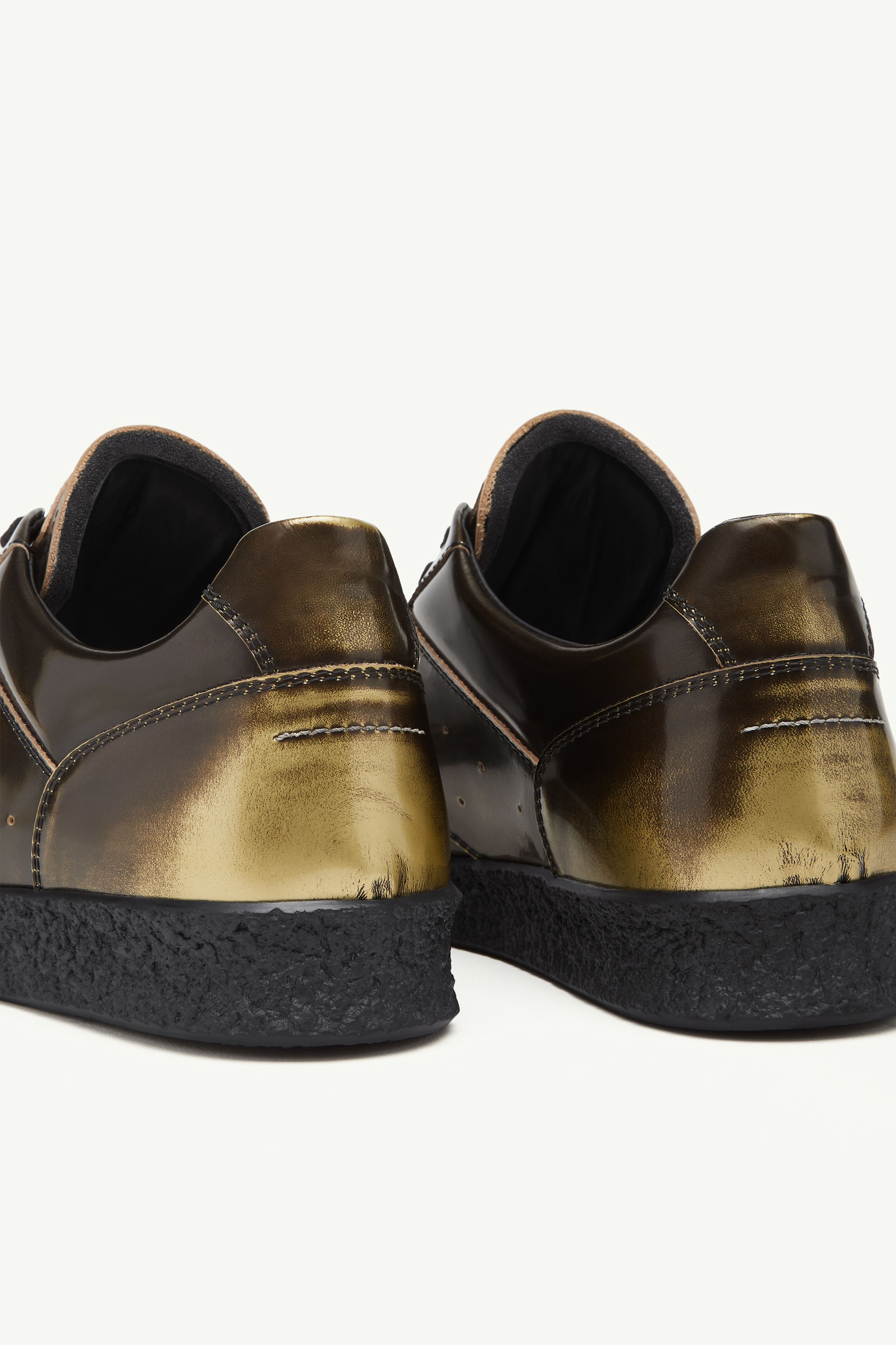 Brushed leather sneakers