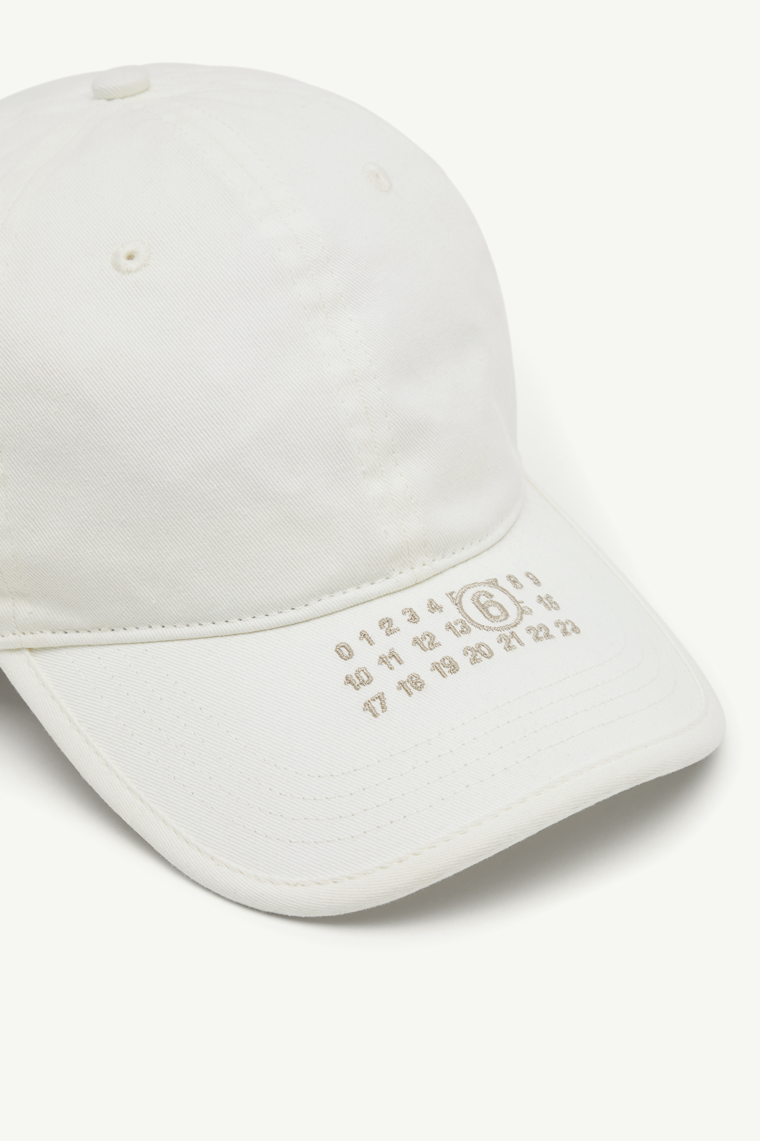 Yellow Numeric washed cotton cap | MM6 Official