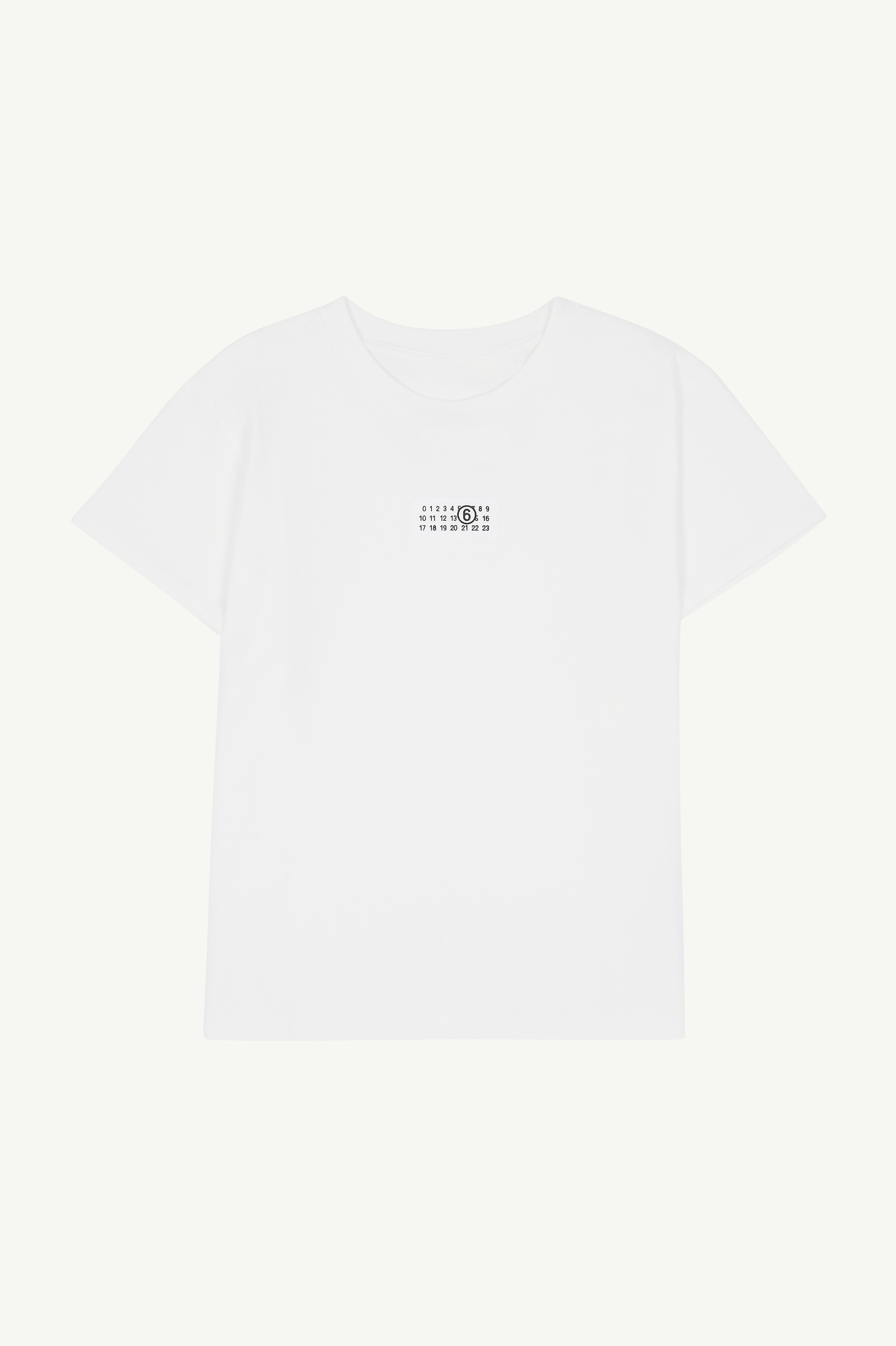 White Cotton Short-Sleeve T-Shirt | MM6 White Cotton Short-Sleeve T-Shirt | MM6