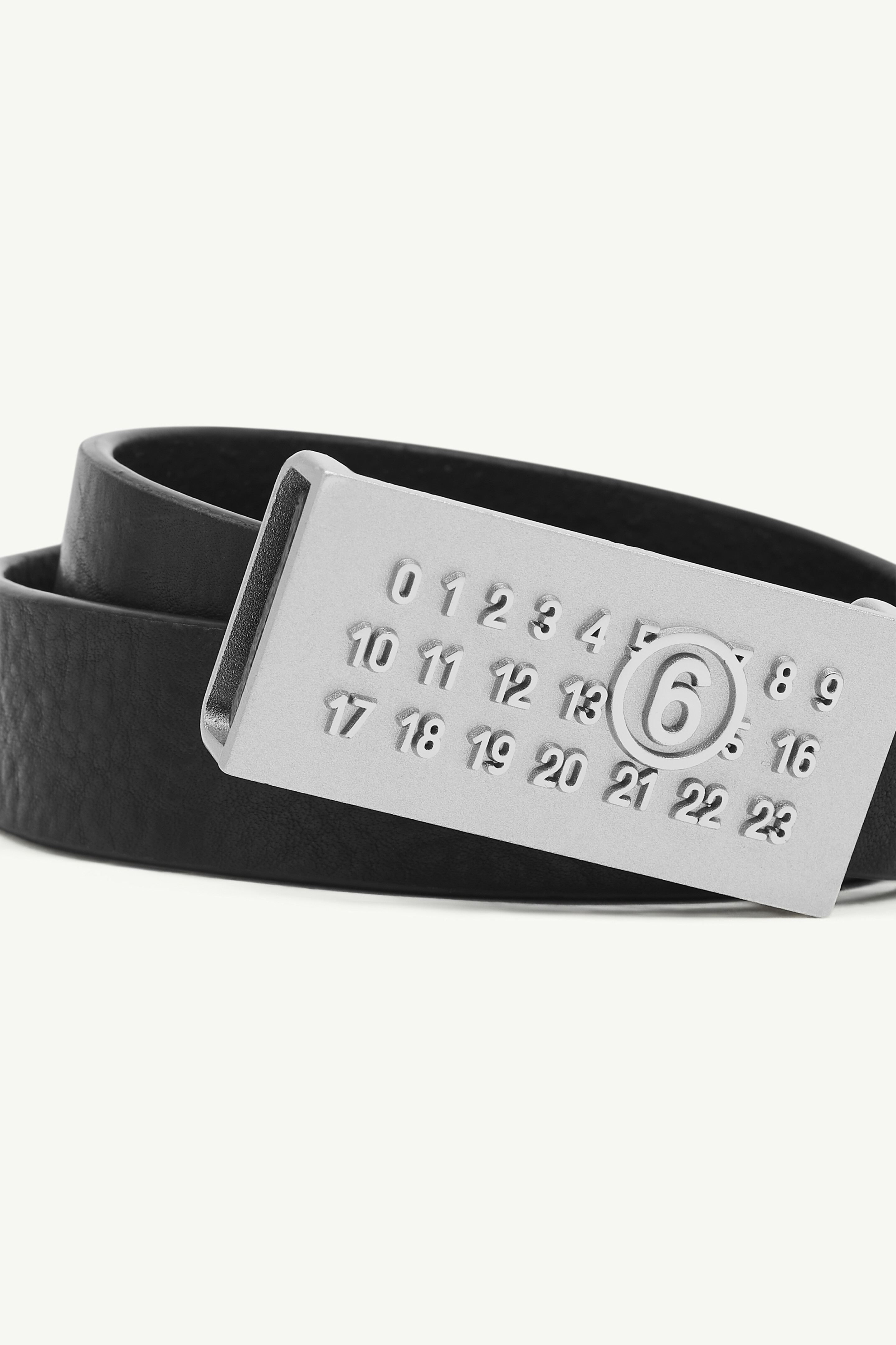 Black Numeric Signature Belt | MM6 Official