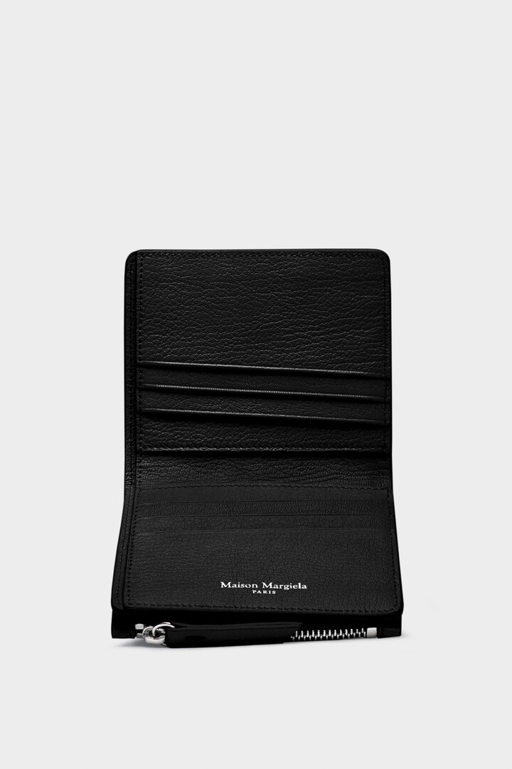 Black Designer Leather Wallet - Black | Maison Margiela