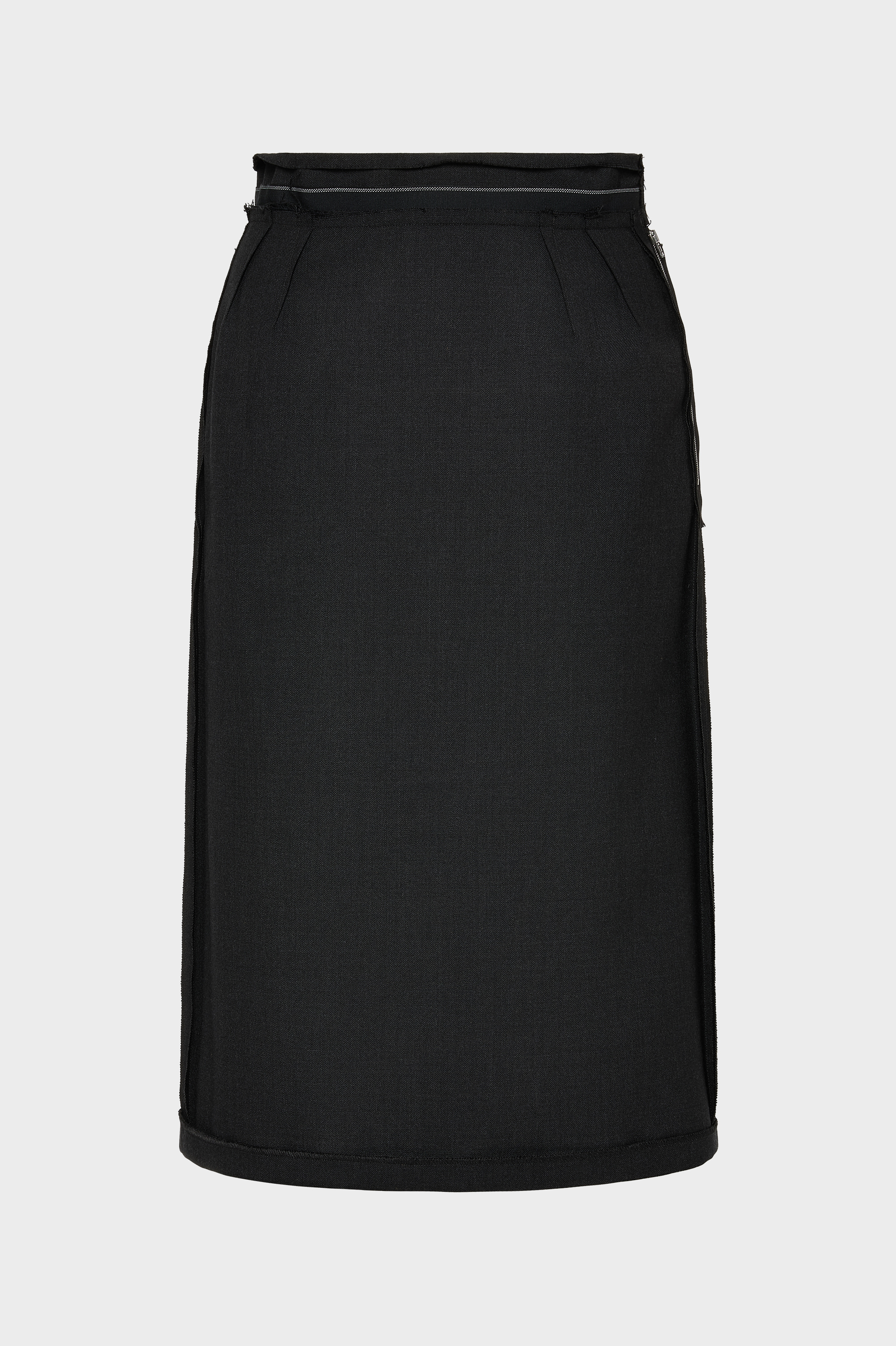 Charcoal Reversed Midi Skirt | Maison Margiela Official
