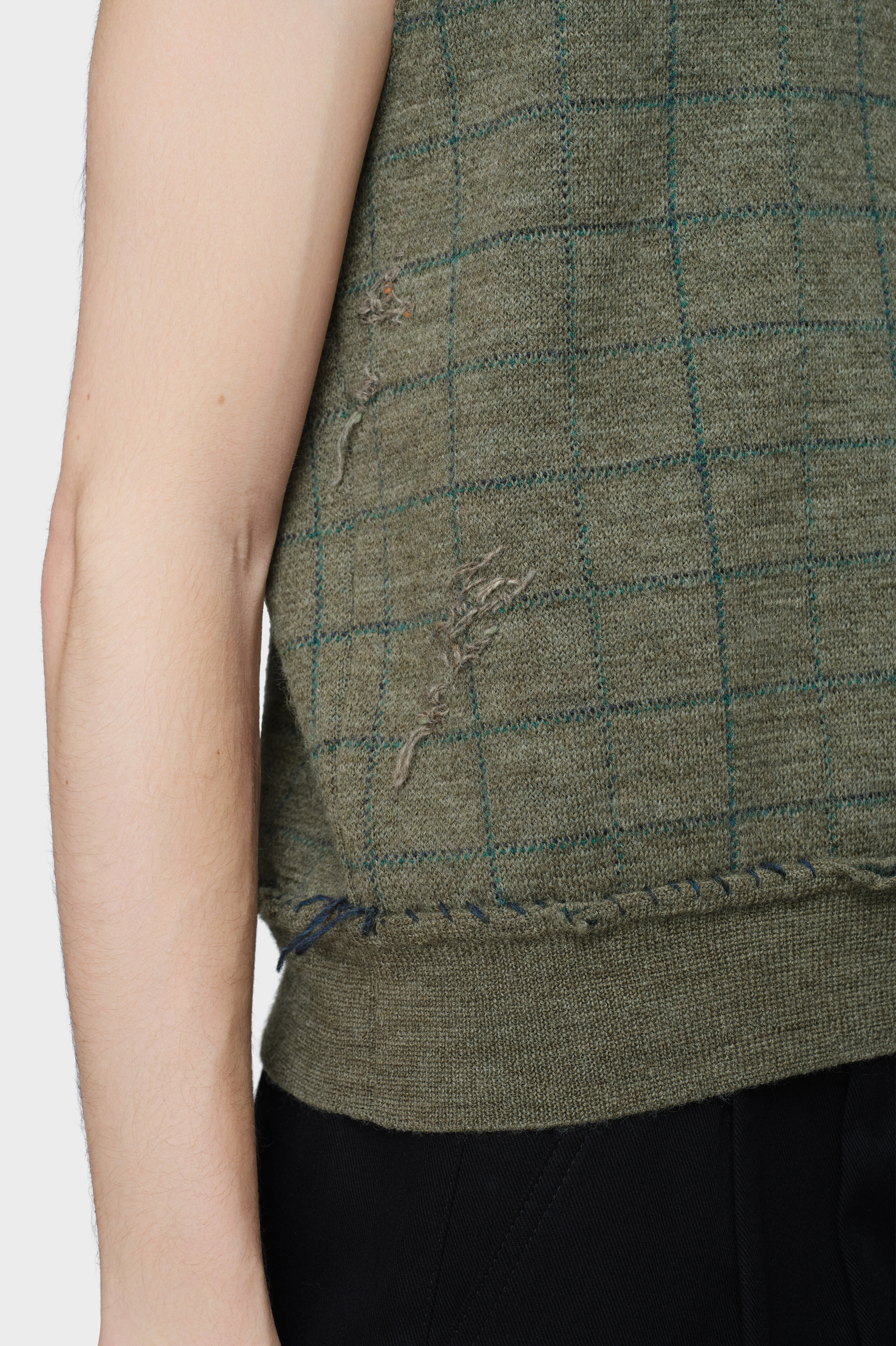 Men's Green Knit Vest | Maison Margiela Men's Green Knit Vest | Maison Margiela