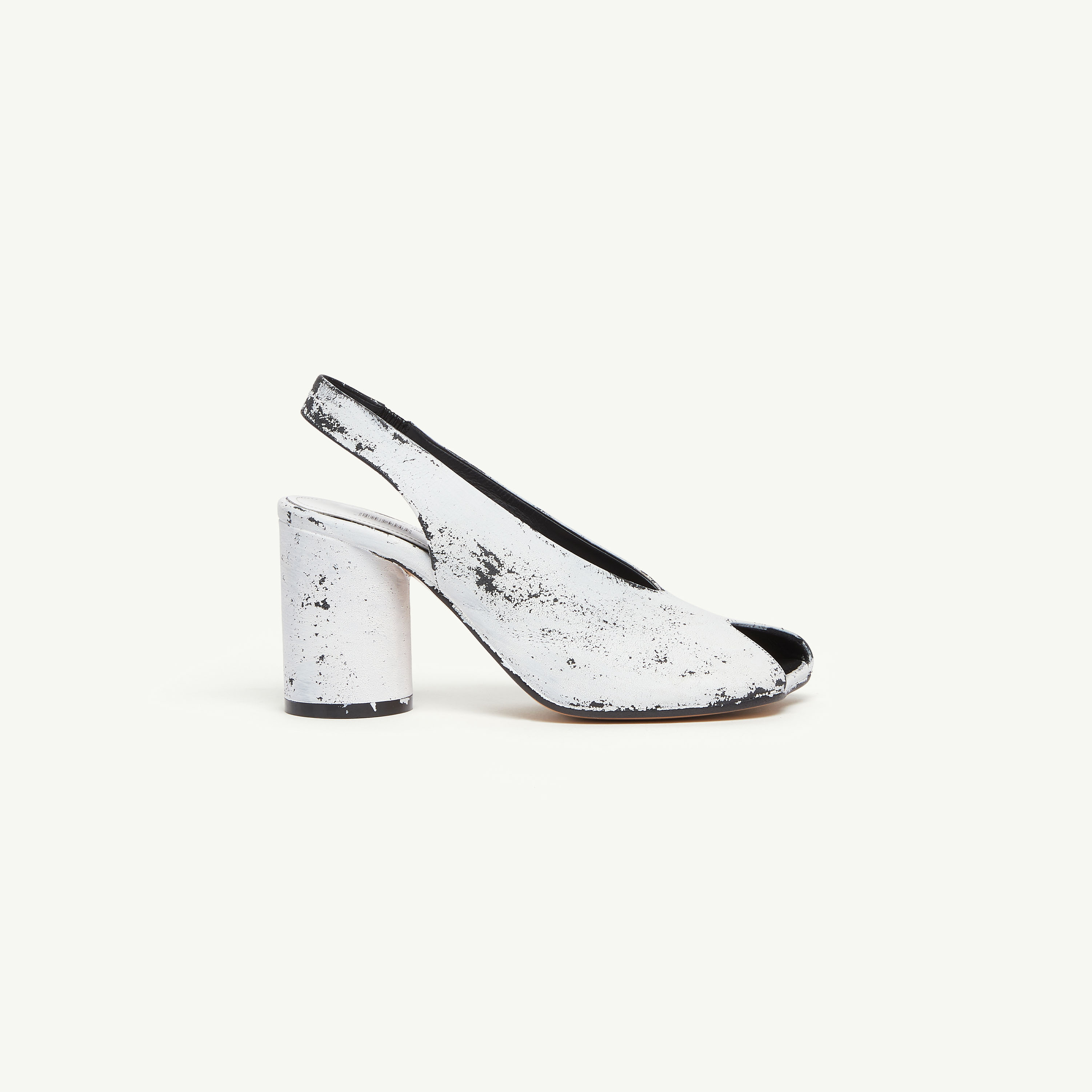 Black Painted Anatomic Sandals | MM6 Official