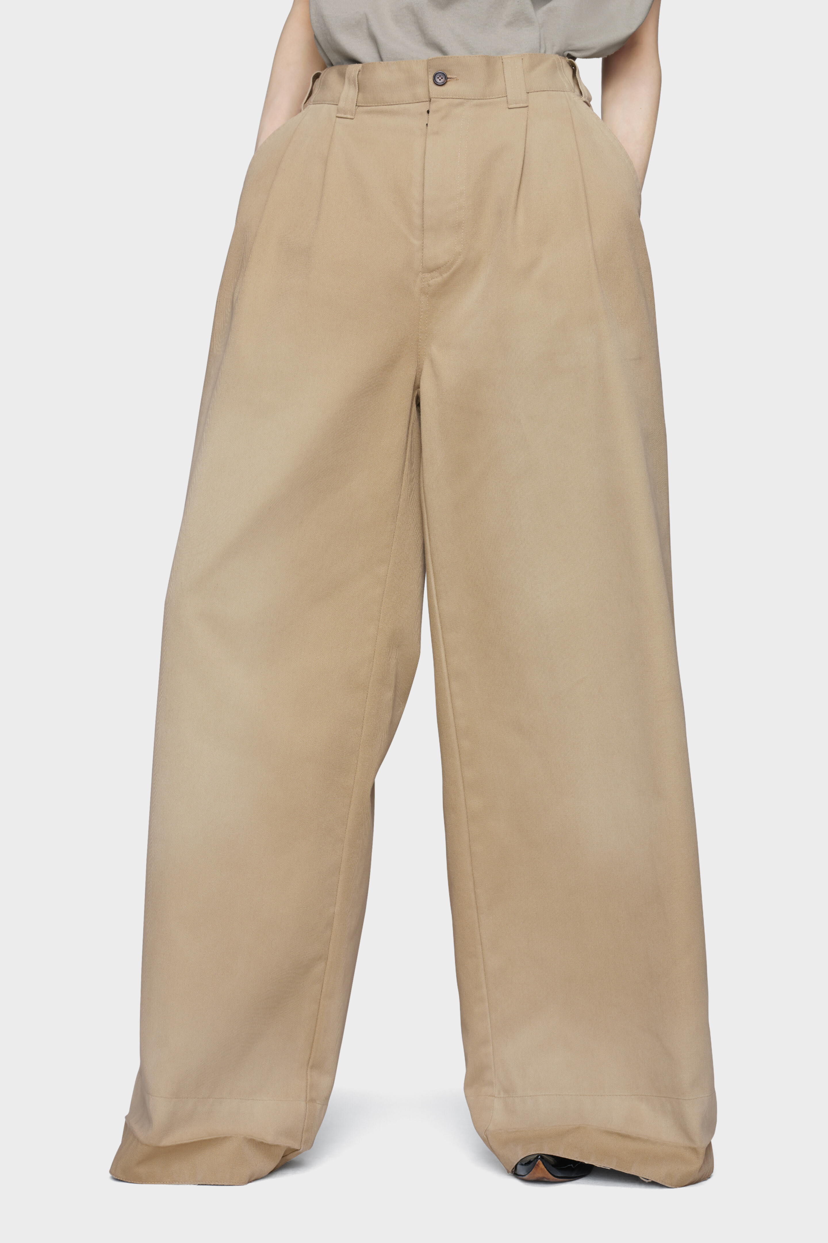 Women's Brown Wide-Leg Trousers | Maison Margiela | Maison Margiela