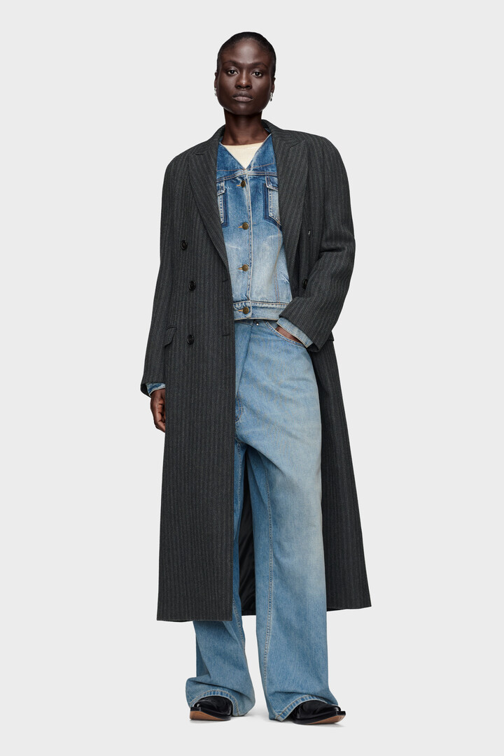 Blue jeans Folded Collar Denim Jacket | Maison Margiela Official
