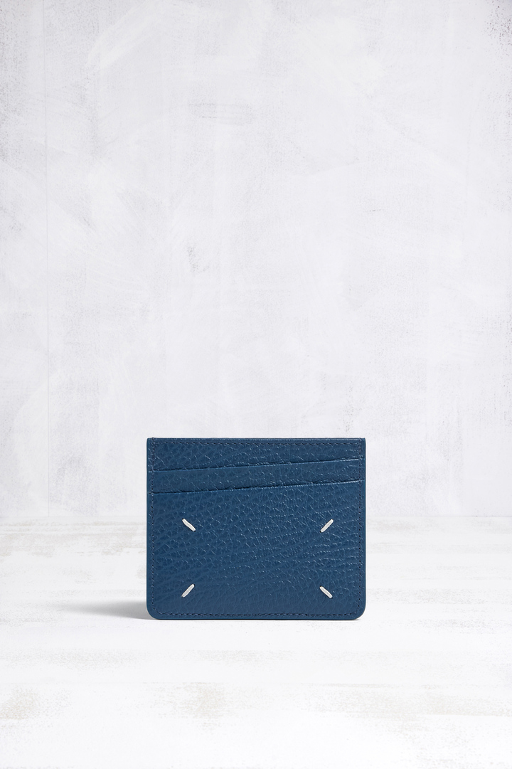 Dark denim Four stitches cardholder | Maison Margiela Official