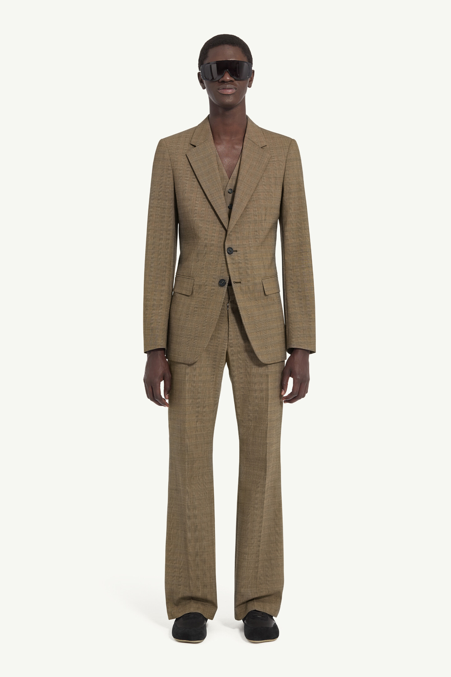 Brown Check Suit Jacket | MM6 Official