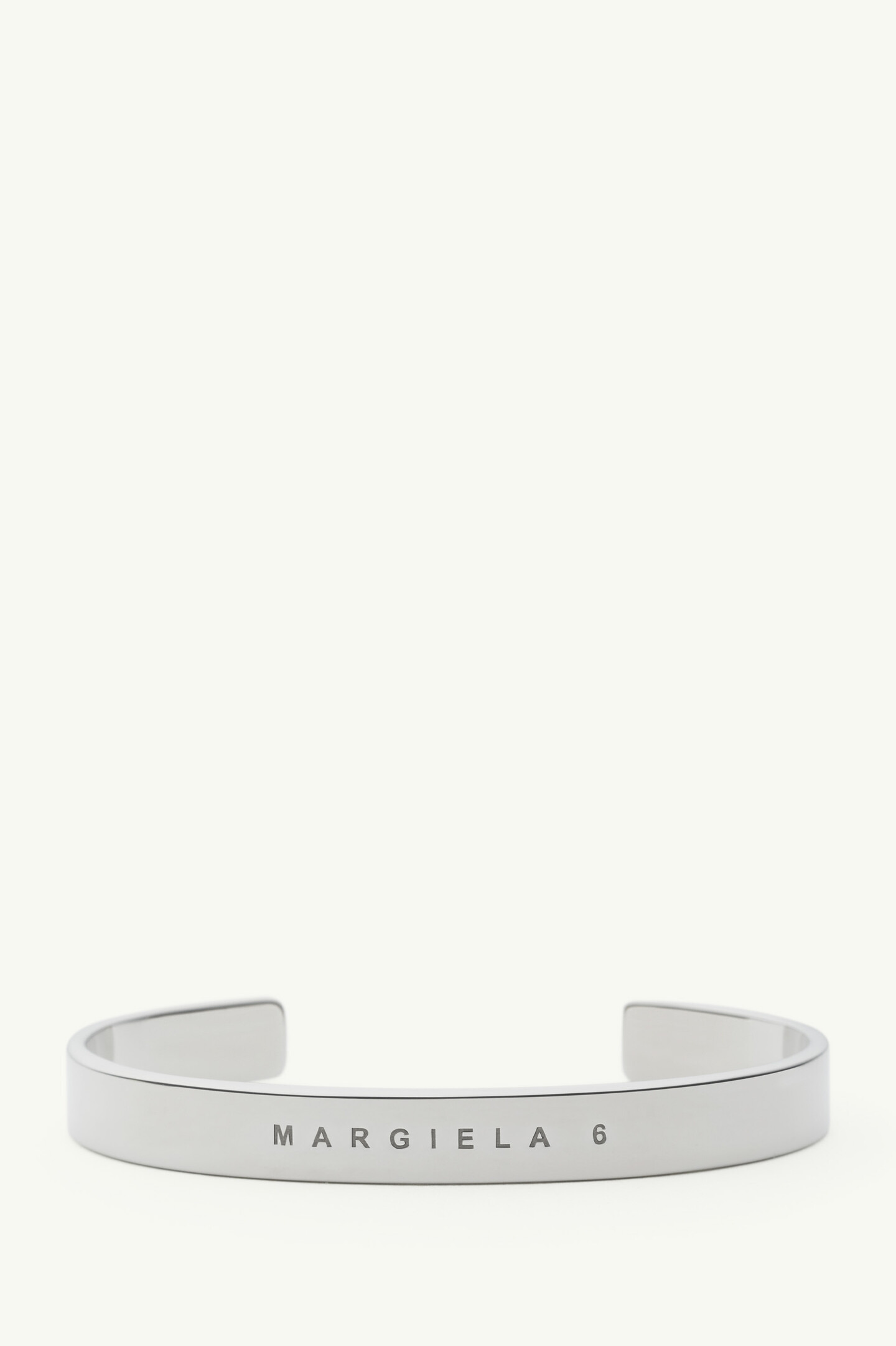 Gray Minimal logo thin bracelet | MM6 Official