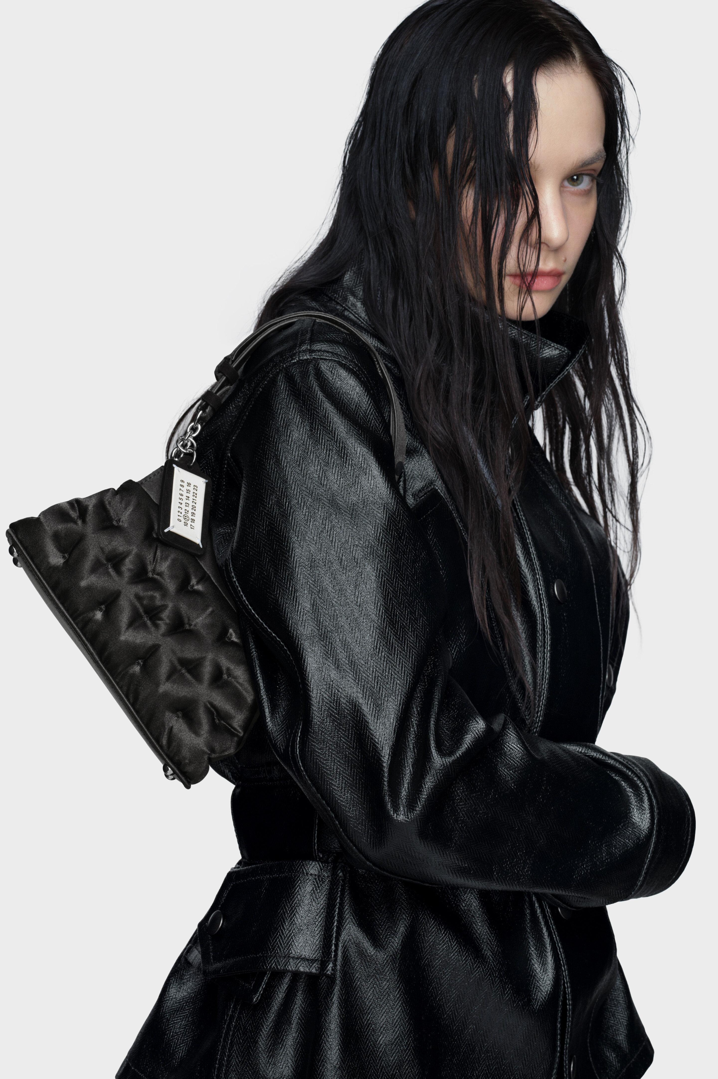 Black Glam Slam Embroidery Clutch Small | Maison Margiela