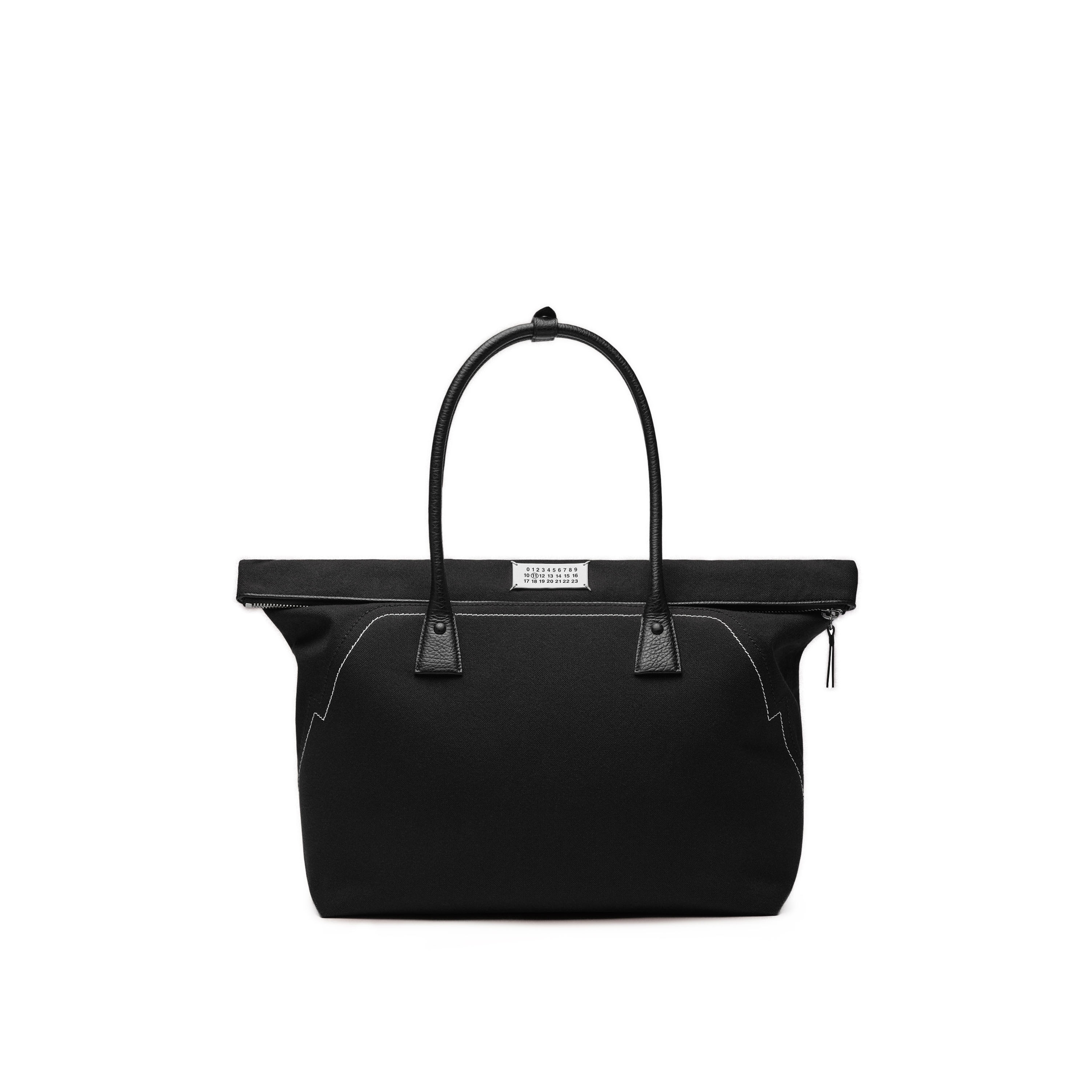 Black Leather Large 5AC Shopping Bag | Maison Margiela