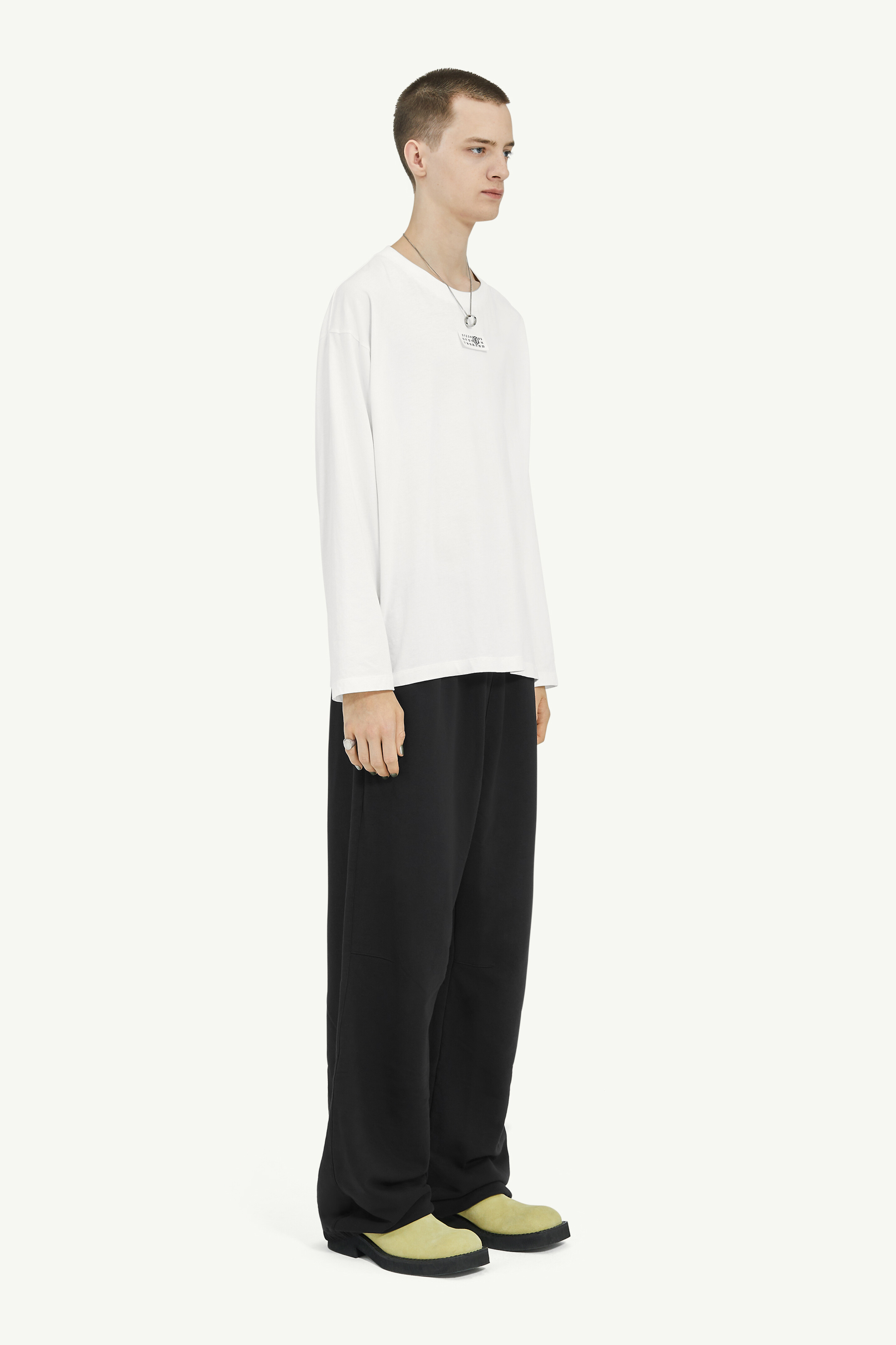 White Cotton Long-sleeved T-Shirt | Maison Margiela