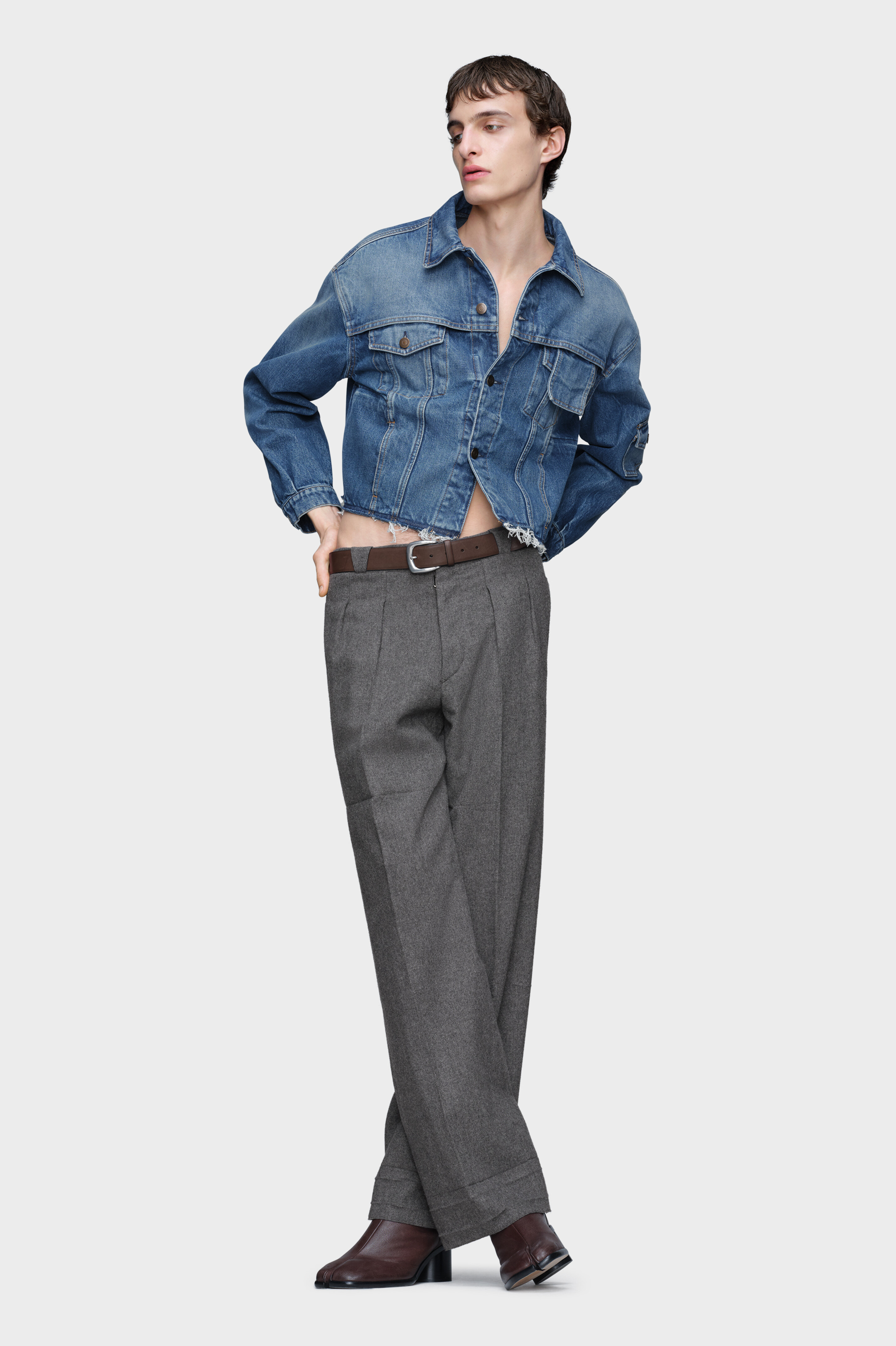 Men's Blue Cotton Denim Jacket | Maison Margiela