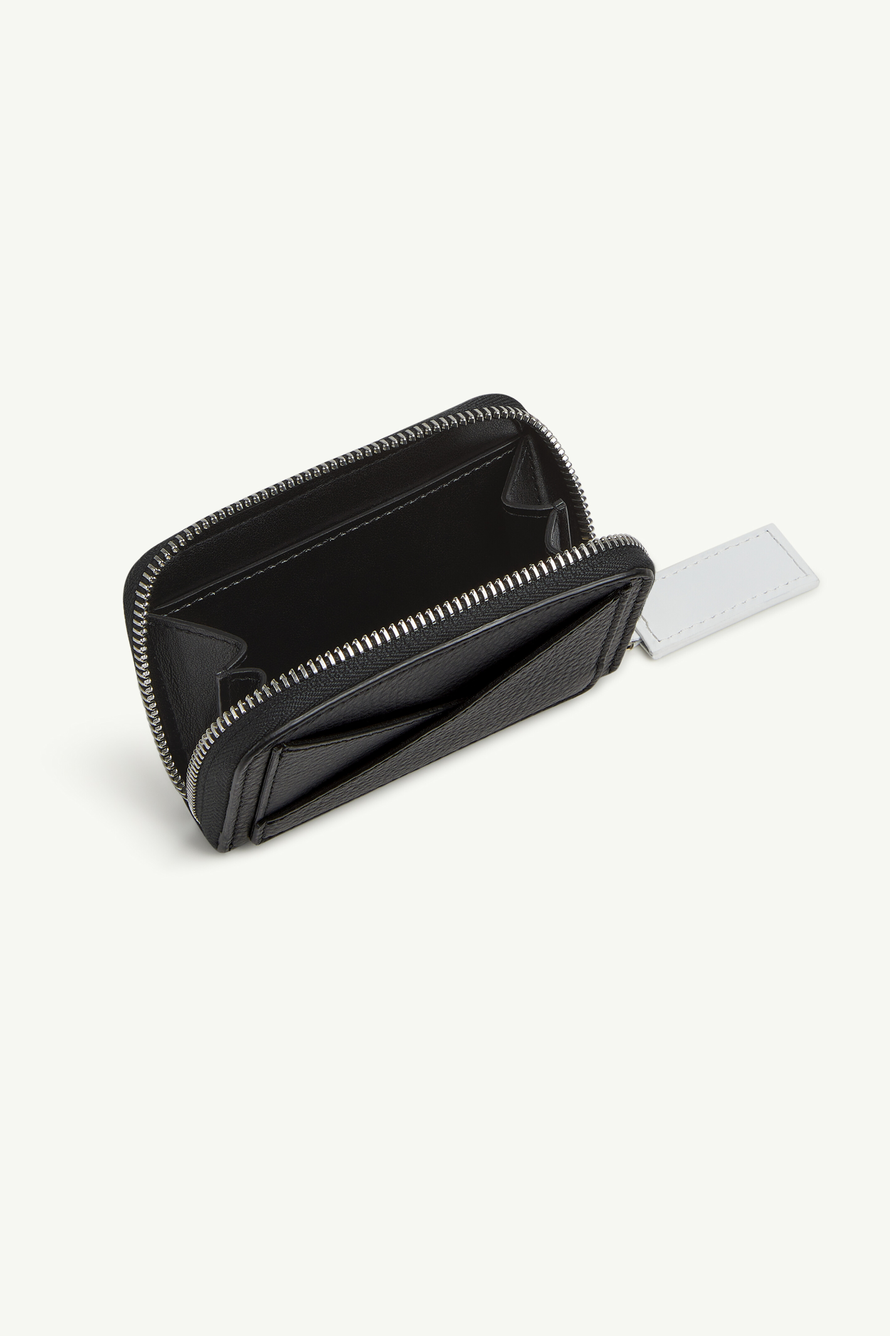 Black Japanese 6 zip around wallet | MM6 Official