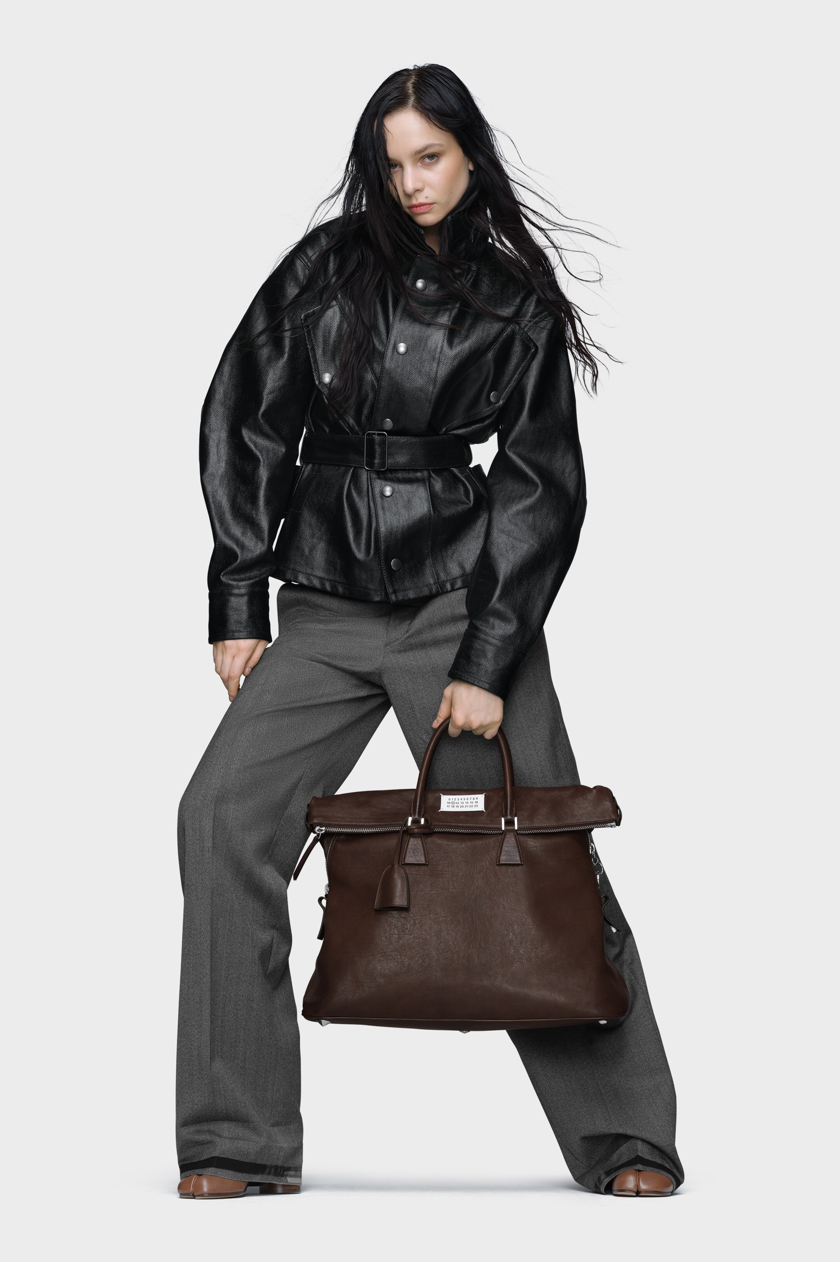 Brown Calf Leather 5AC Crossbody Bag Loved To Death XL