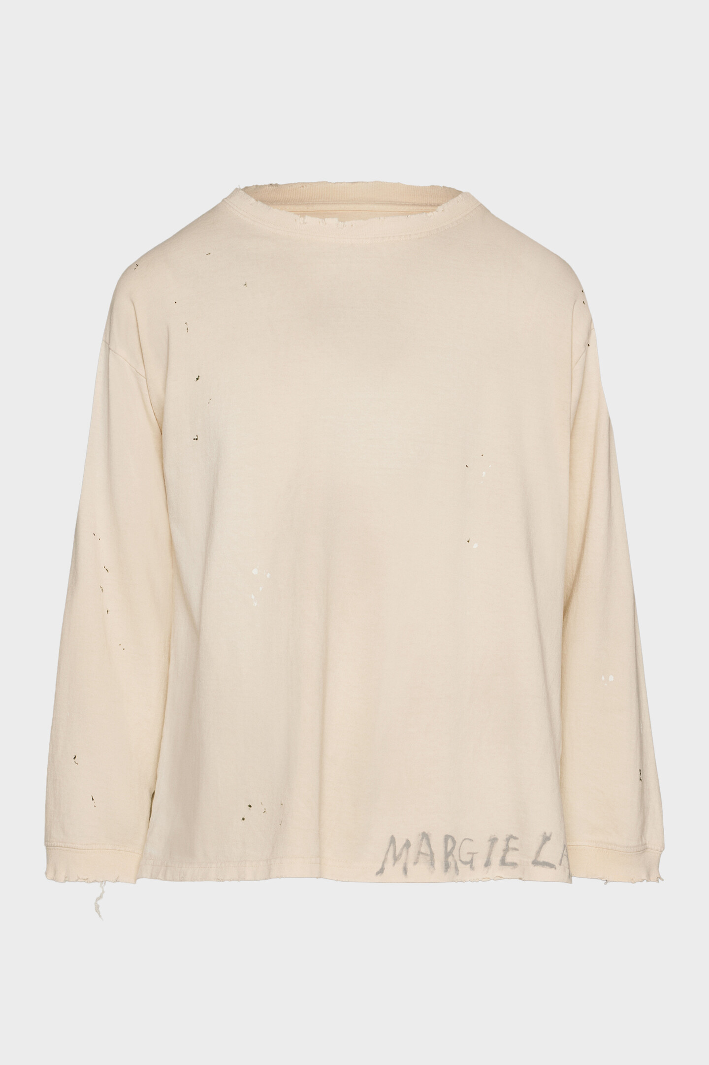 White Cotton Round-neck Top | Maison Margiela