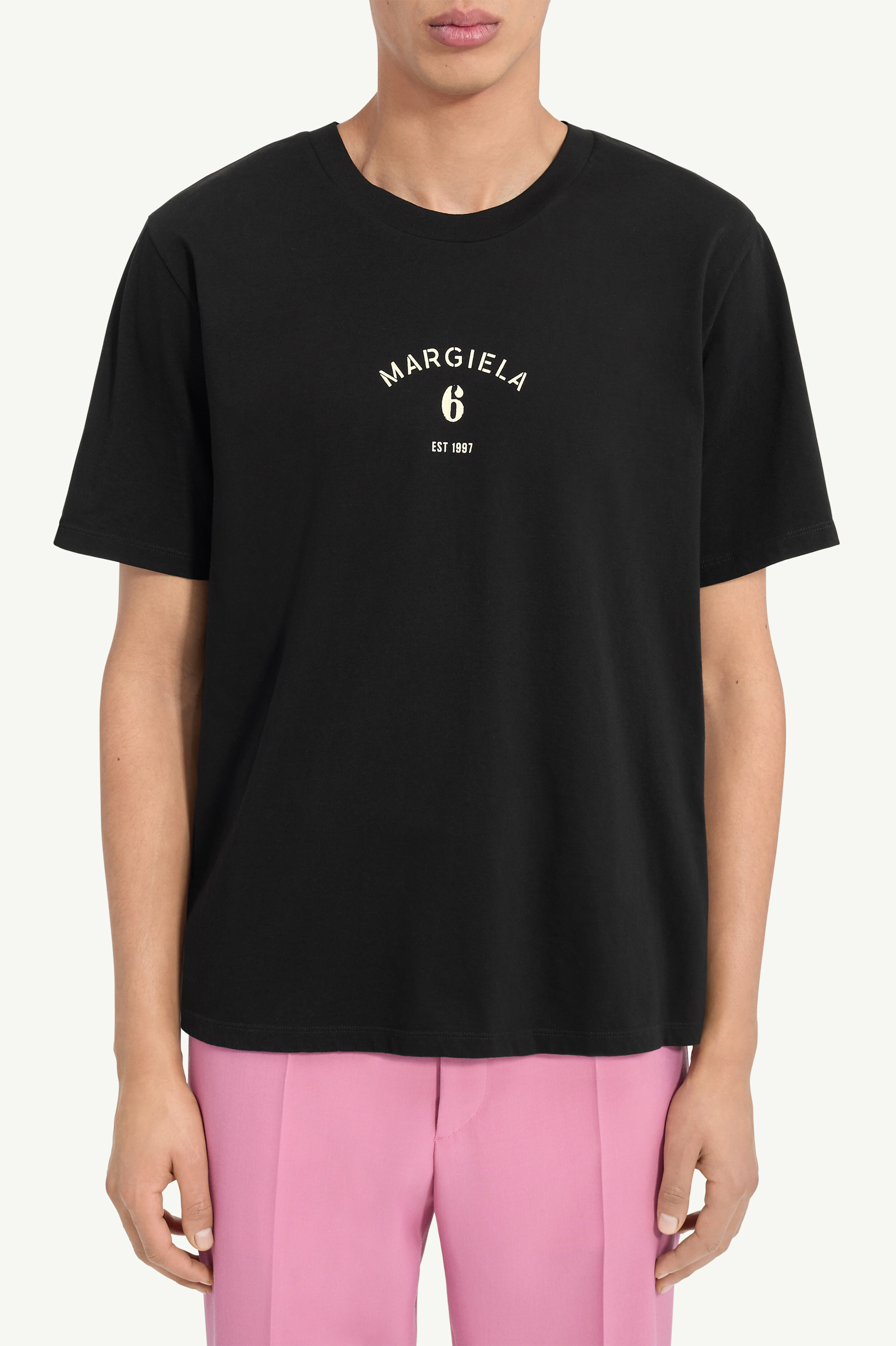 MM6 マネキン プリント ジャージーTシャツ ブラック | Maison Margiela公式