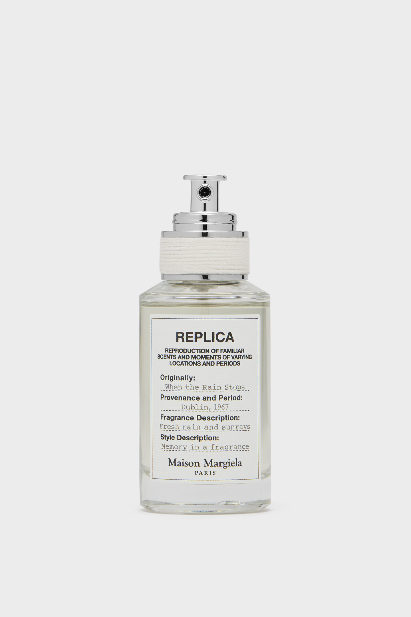 ウェン ザ レイン ストップス オードトワレ「レプリカ」30ml ホワイト